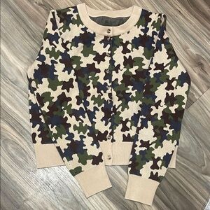 Camouflage Patterned Cardigan